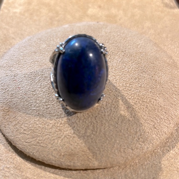Beautiful blue silver ring - Picture 1 of 4